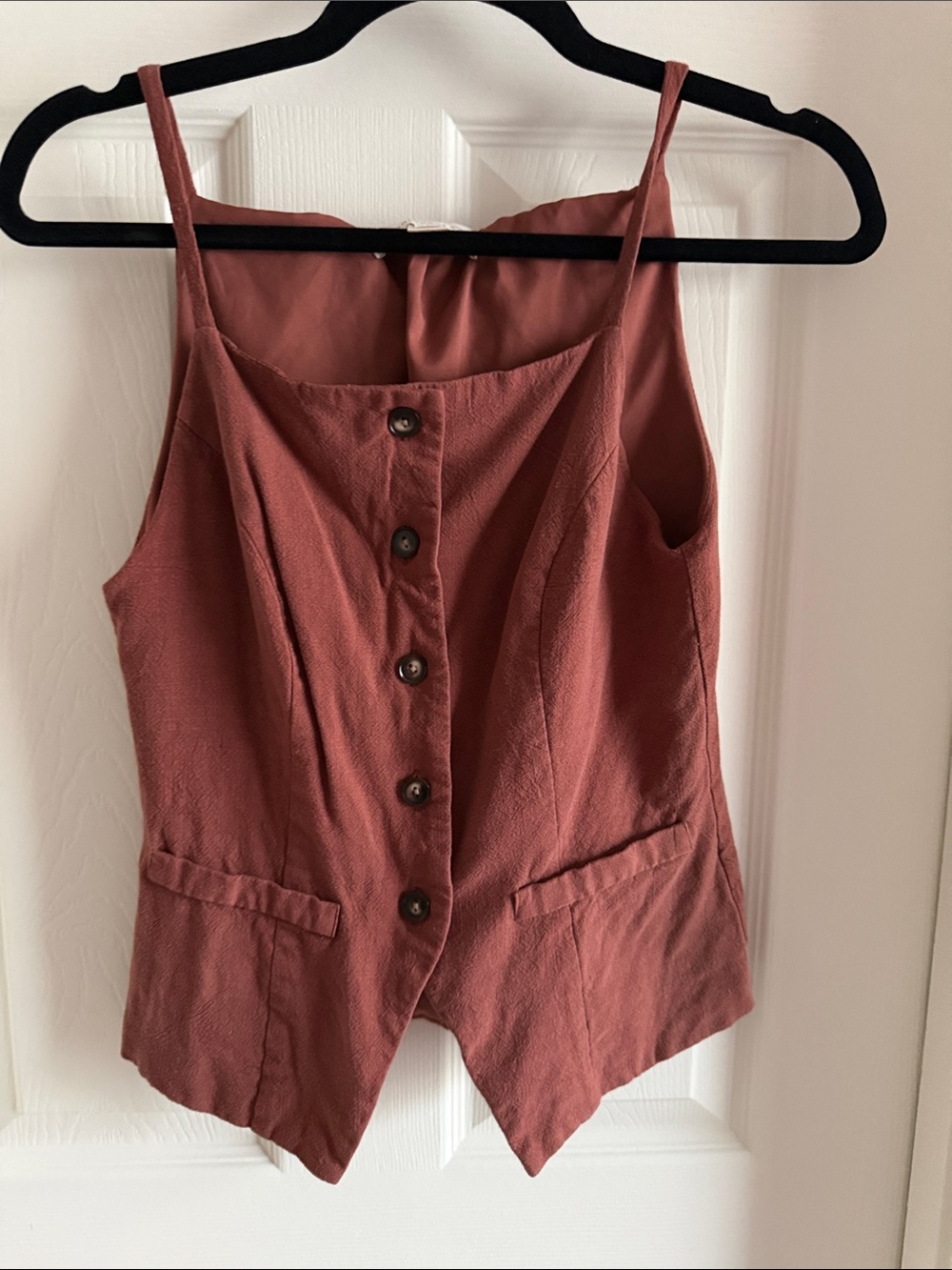 Monteau Rust-Tone Button Front Camisole